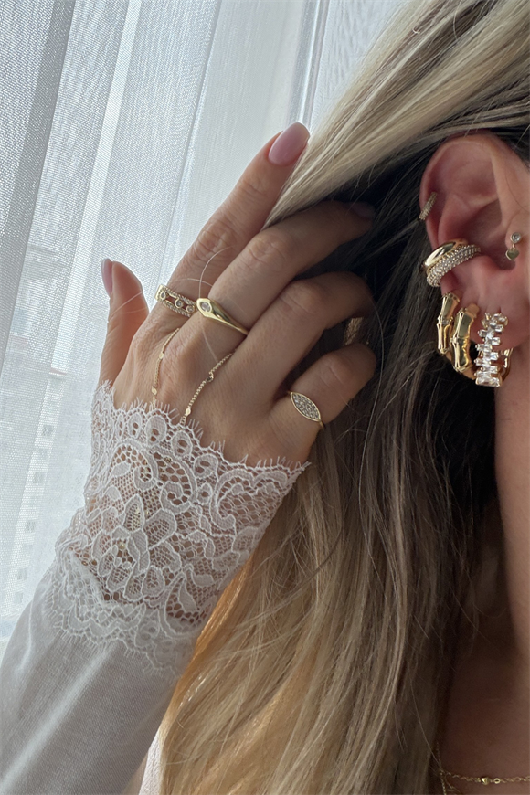 Xupıng Baget Taşlı Ritim Model Küpe