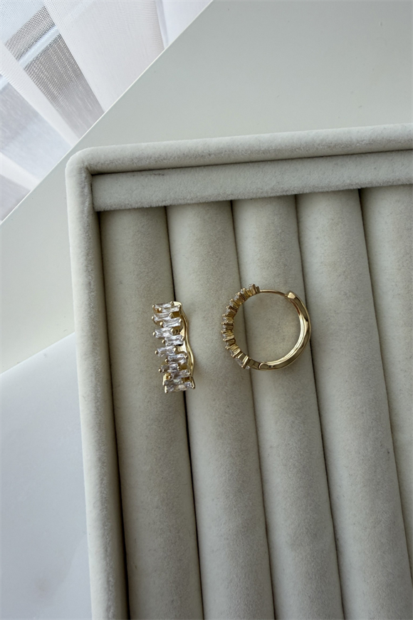 Xupıng Baget Taşlı Ritim Model Küpe