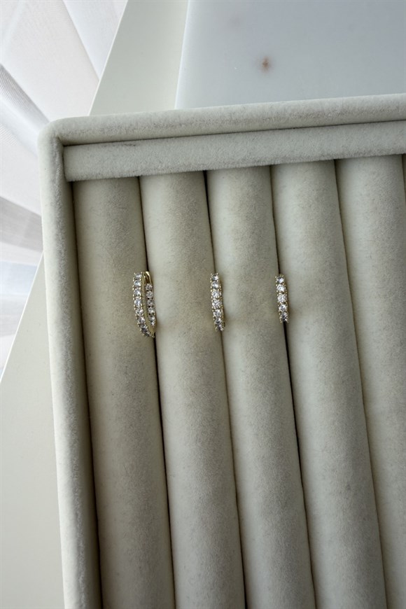 Xupıng Basic Taşlı Model Halka Küpe