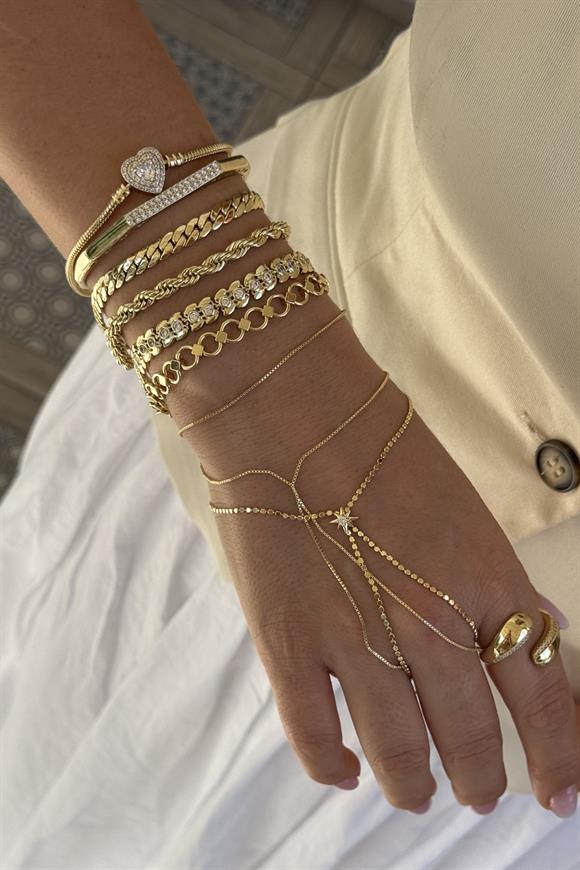 Xupıng Birbirine Geçmeli Kalın Zincir Bileklik