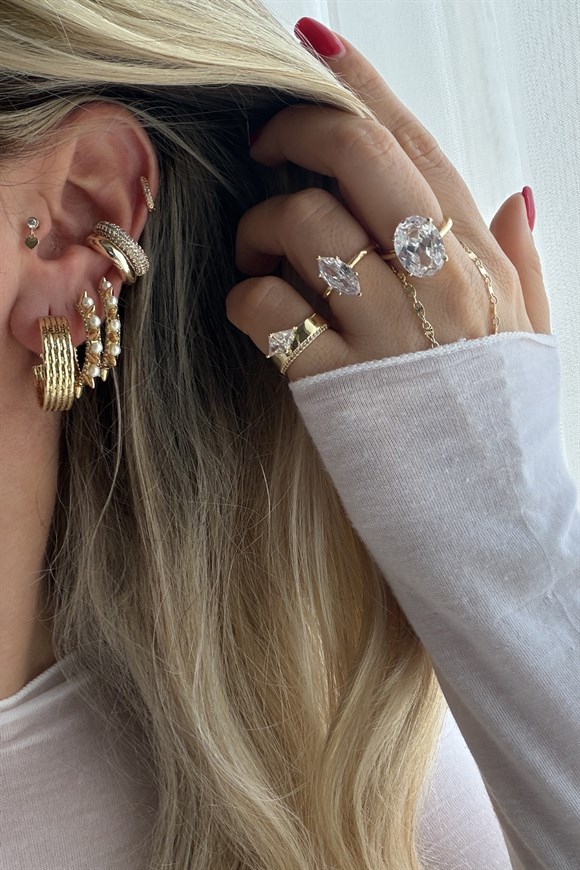 Xupıng Çizgili Halka Küpe