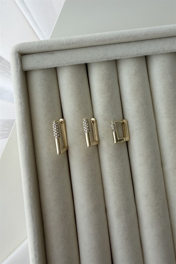 Xupıng Dikdörtgen Set Küpe