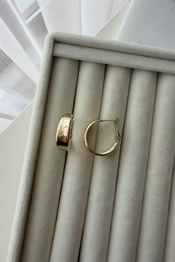 Xupıng Düz Plaka Halka Küpe