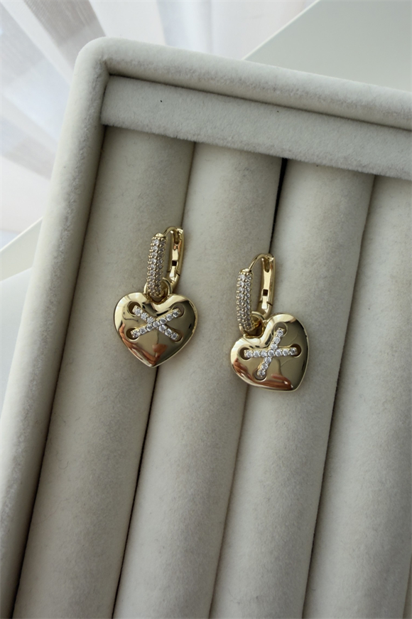 Xupıng Marka Model Kalp Küpe