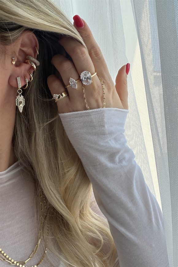 Xupıng Marka Model Mineli Set Küpe