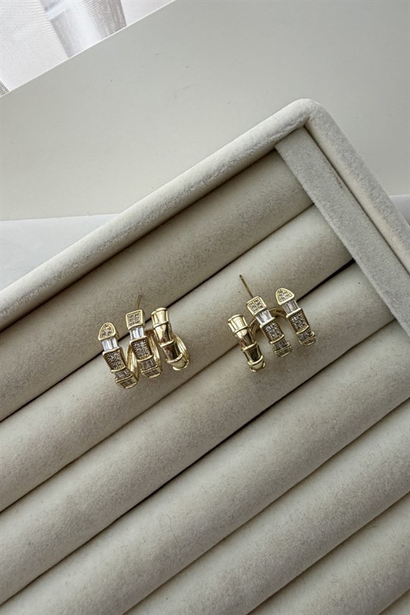 Xupıng Marka Model Üçlü Görünümlü Halka Küpe