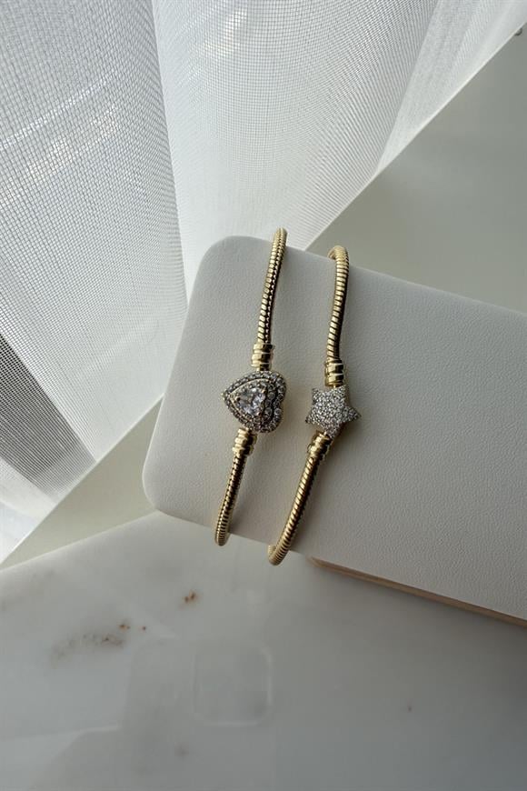 Xupıng Marka Model Yıldız Ve Kalp Bileklik