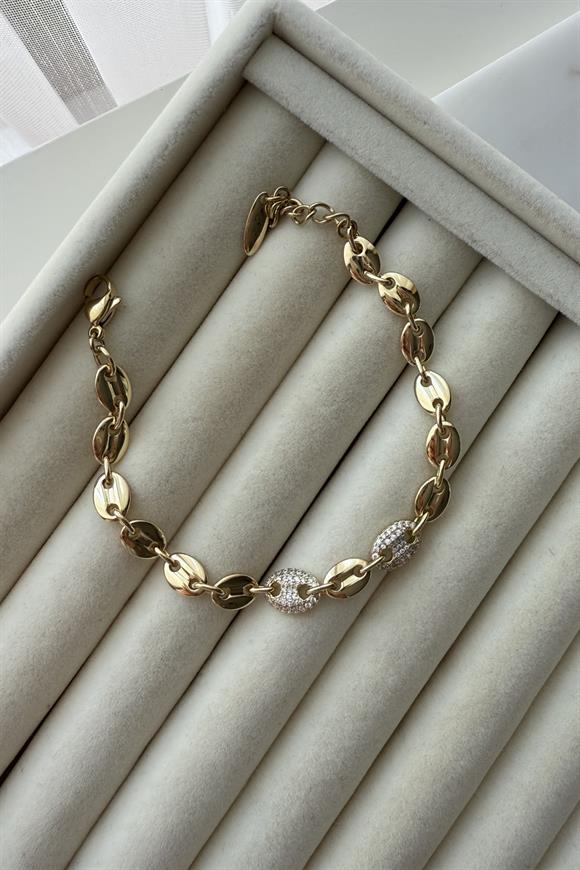 Xupıng Ortası Taşlı Marka Model Bileklik