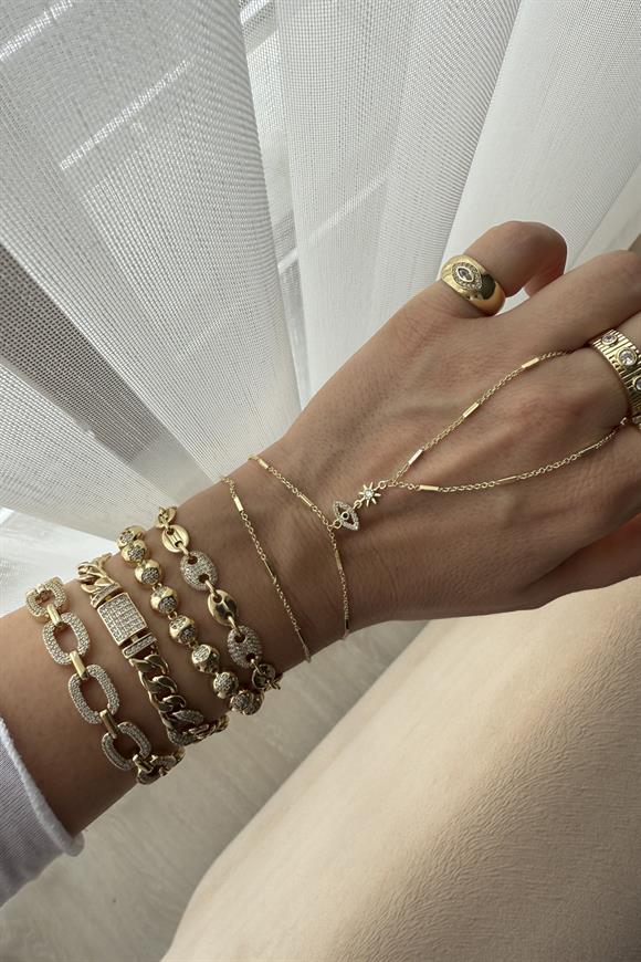 Xupıng Ortası Taşlı Marka Model Bileklik