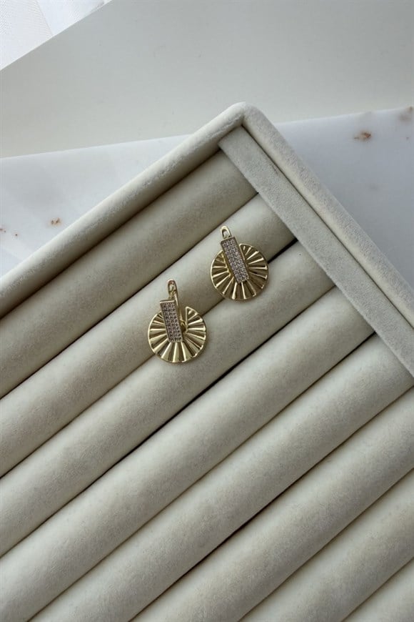 Xupıng Plaka Yelpaze Model Küpe