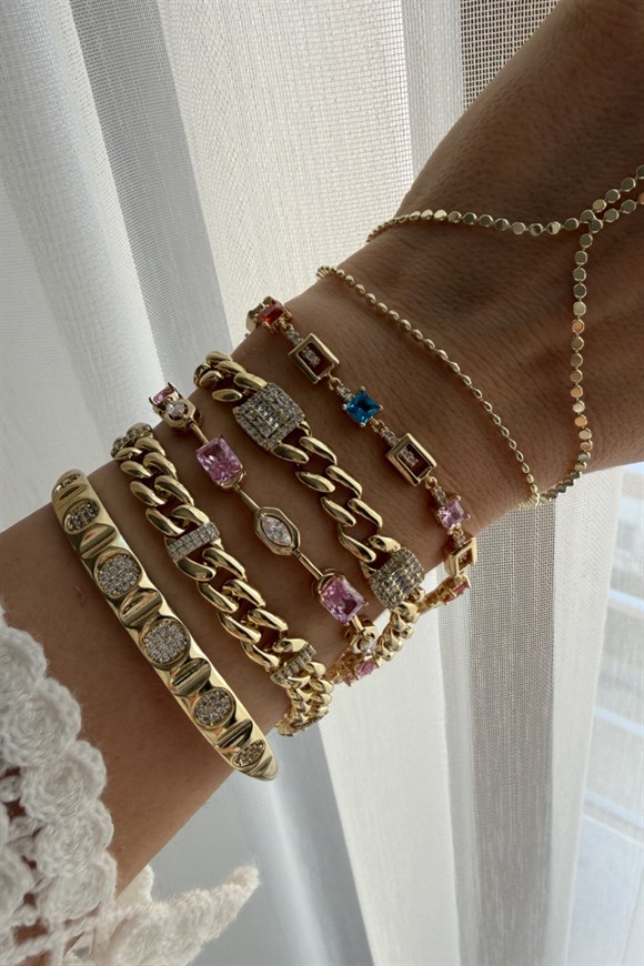 Xupıng Renkli Taşlı Bileklik