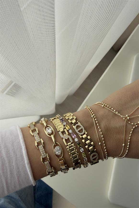 Xupıng Taş Detaylı Geçmeli Model Bileklik