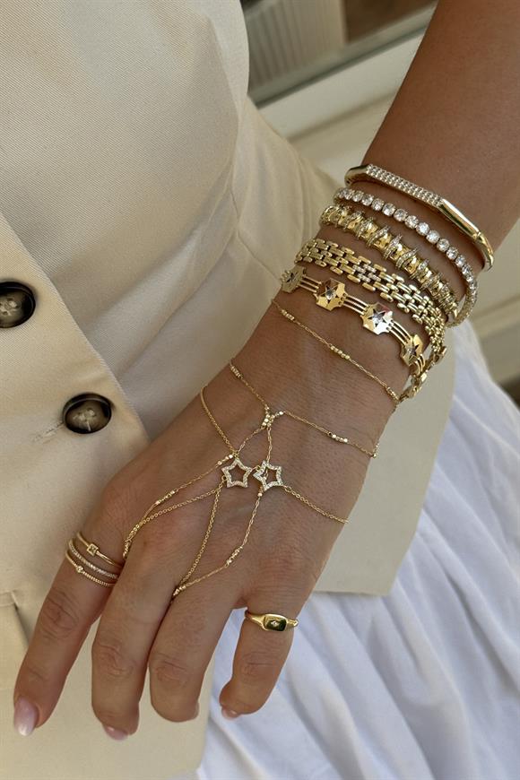 Xupıng Taş Detaylı Kordon Model Bileklik