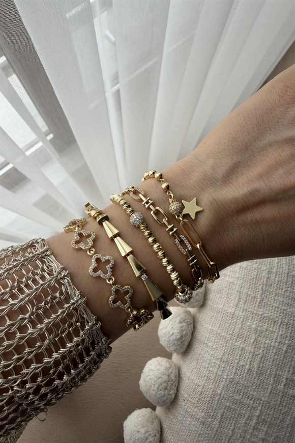 Xupıng Taş Ve Plaka Dikdörtgen Bileklik