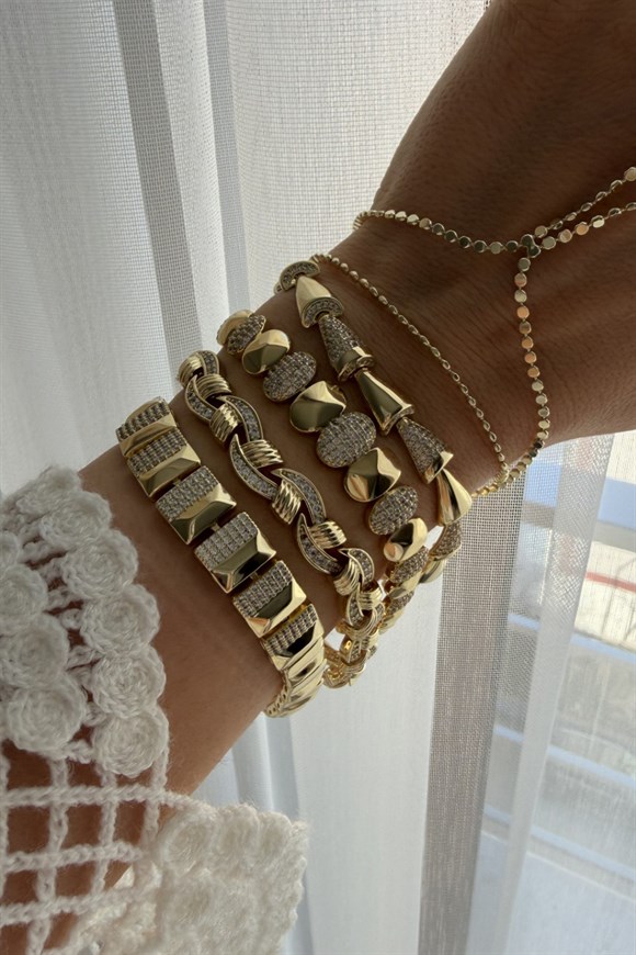 Xupıng Taşlı Bombeli Bileklik 