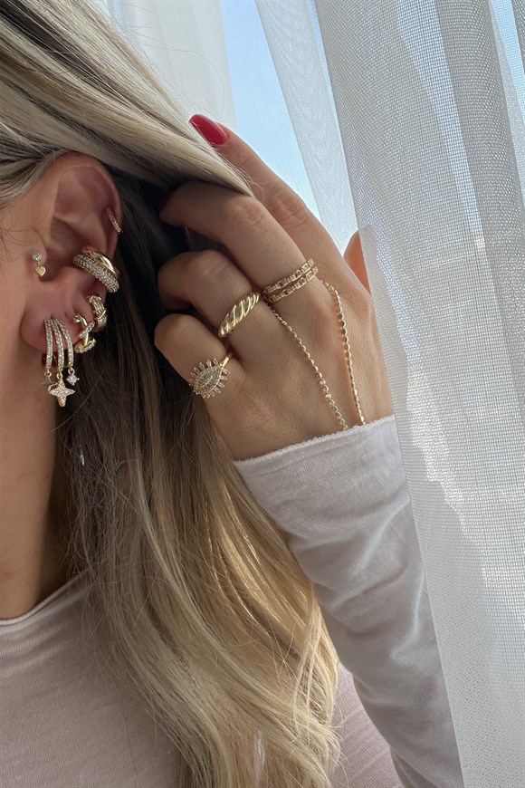 Xupıng Taşlı Küpe Seti