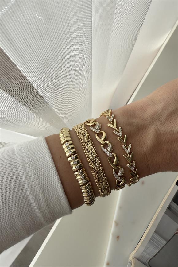 Xupıng Taşlı Örgü Model Bileklik