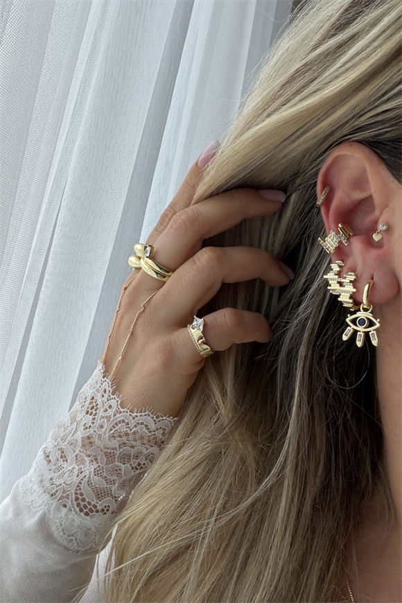 Xupıng Taşlı Ritim Model Küpe