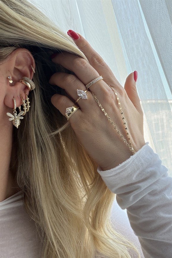 Xupıng Zirkon Taşlı Arı Küpe