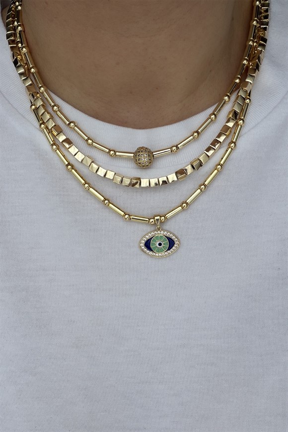 Yeşil Göz Detaylı Kolye