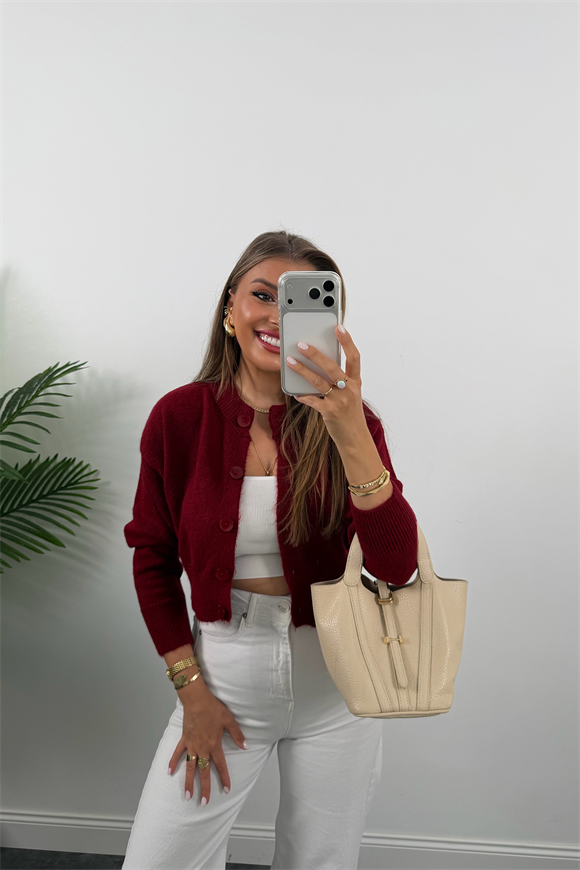 Yumoş Basic Hırka Bordo