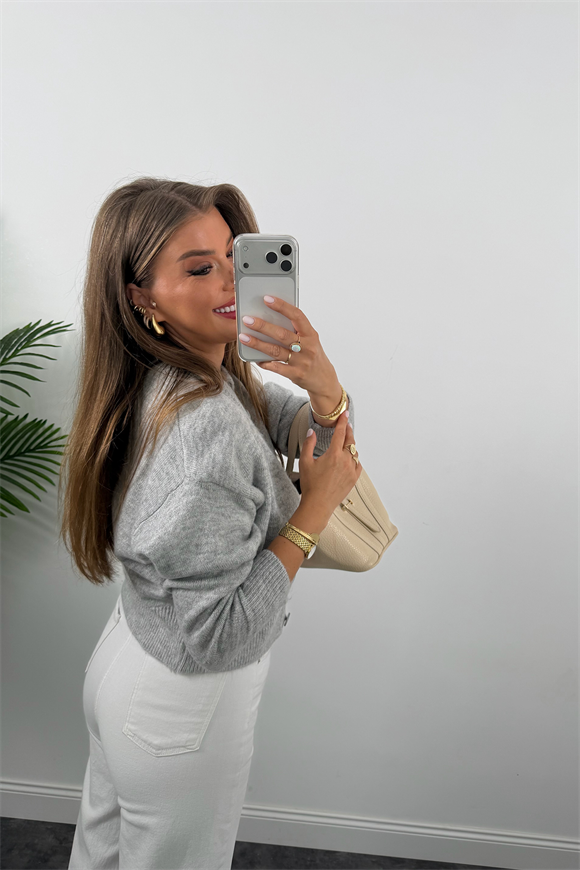 Yumoş Basic Hırka Gri