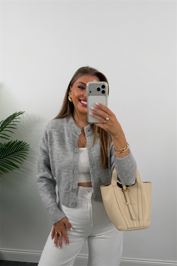 Yumoş Basic Hırka Gri