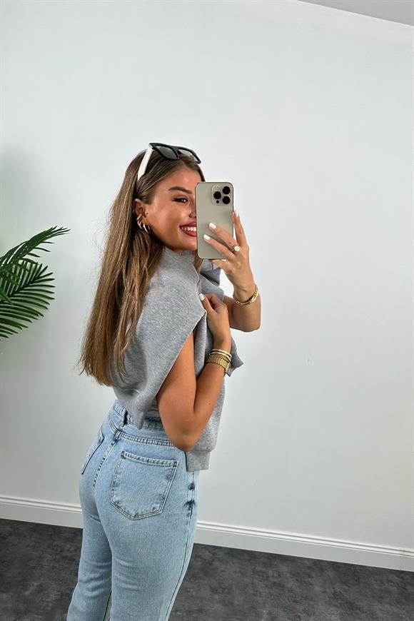 Zra Kesik Paça Flare Jean Light Blue