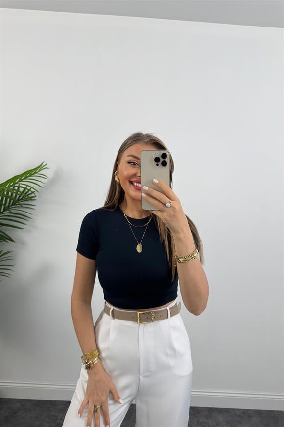 Zra Likralı Pamuklu Çelik Dokuma Basic Body Lacivert