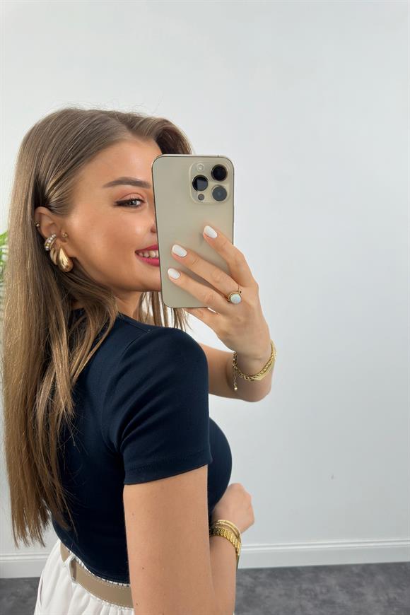 Zra Likralı Pamuklu Çelik Dokuma Basic Body Lacivert