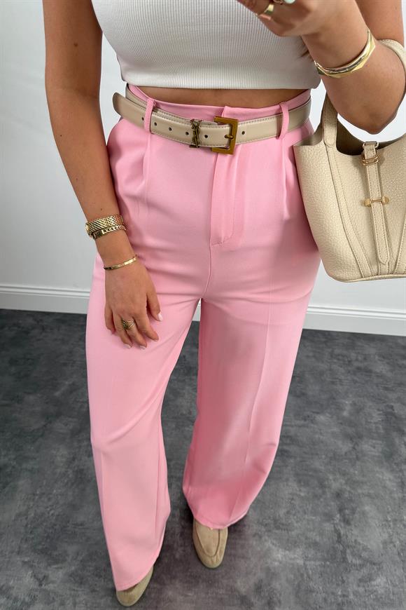 Zra Model Pileli Dökümlü Palazzo Pembe