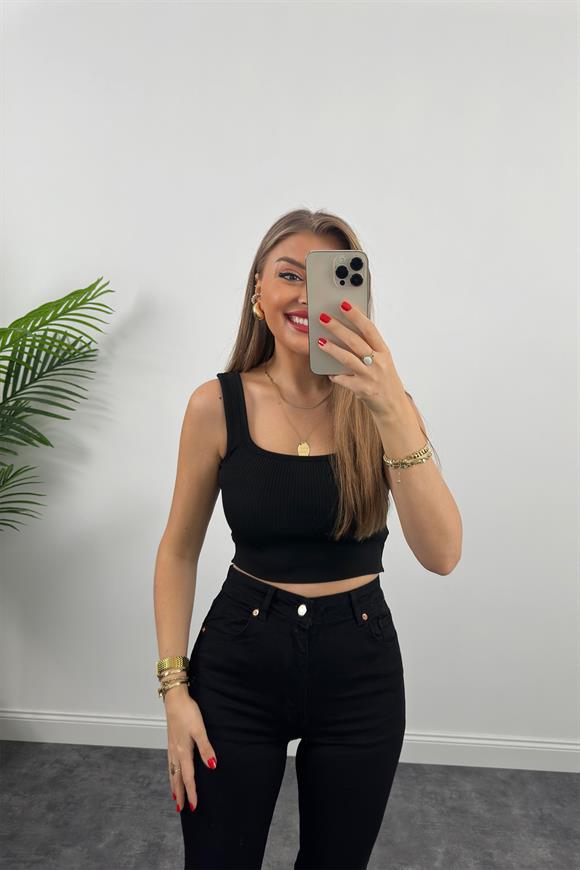 Zra Power Likralı İspanyol Jean Siyah