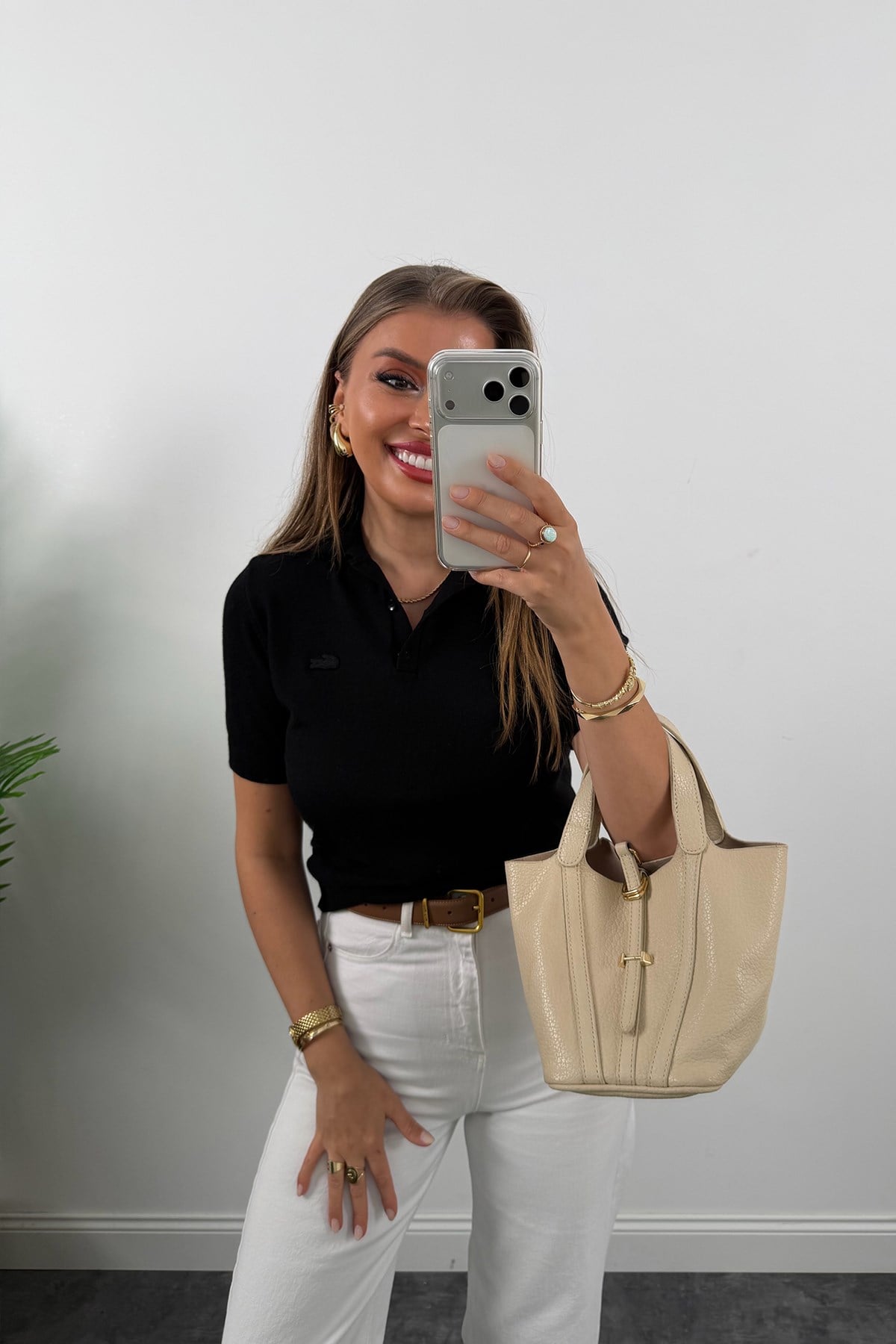 1. Sınıf Kalite Kaşmir Dokulu Polo Yaka Triko Siyah