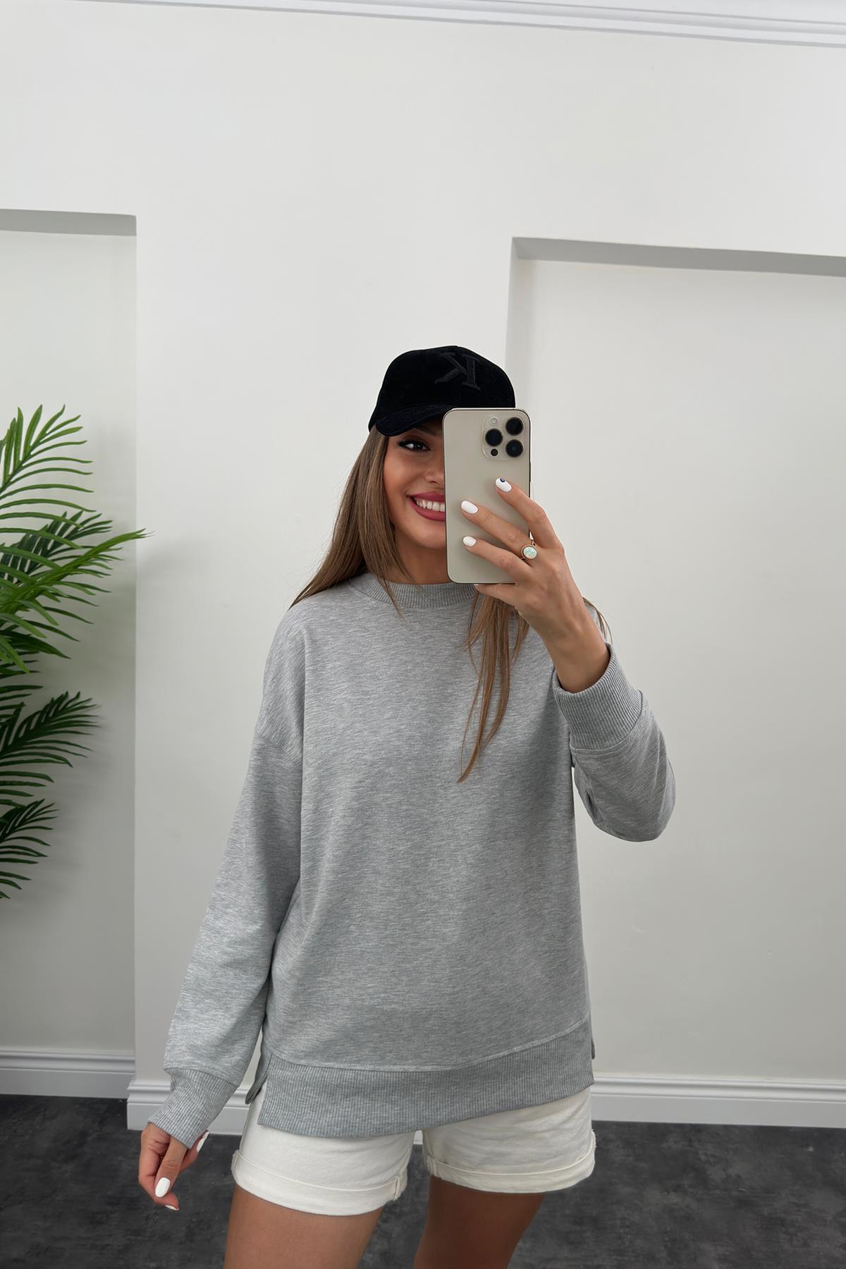 1. Sınıf Kalite Basic Sweat Gri