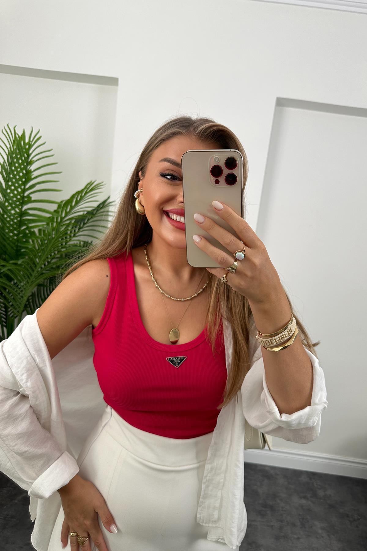 Marka Model Likralı Tam Boy Kaşkorse Atlet Fuşya