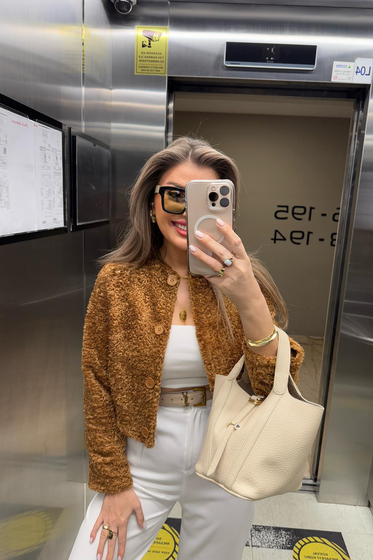 Marka Model Teddy Buklet Hırka Taba