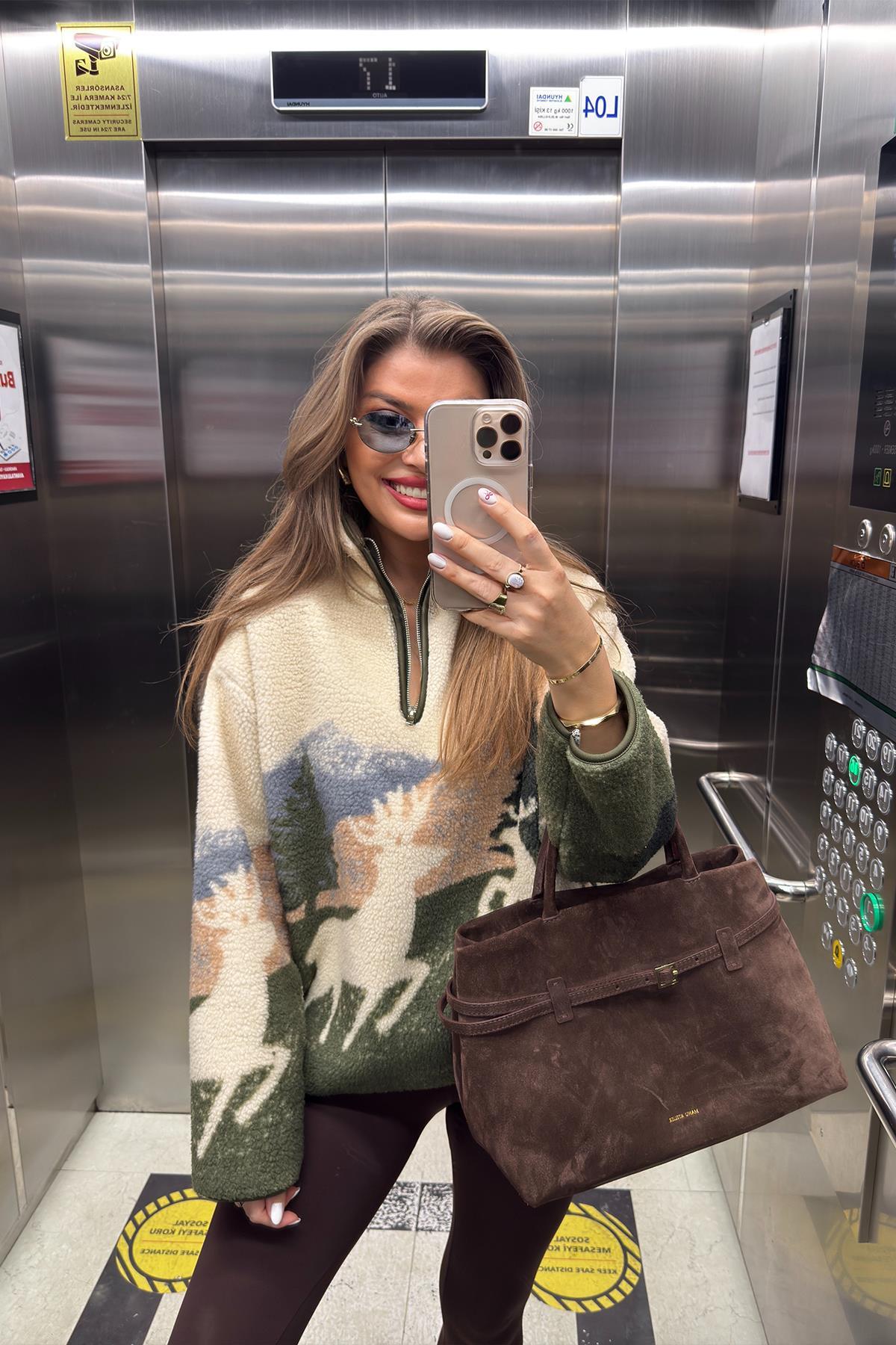 Oysh Model Geyikli Polar Sweat 