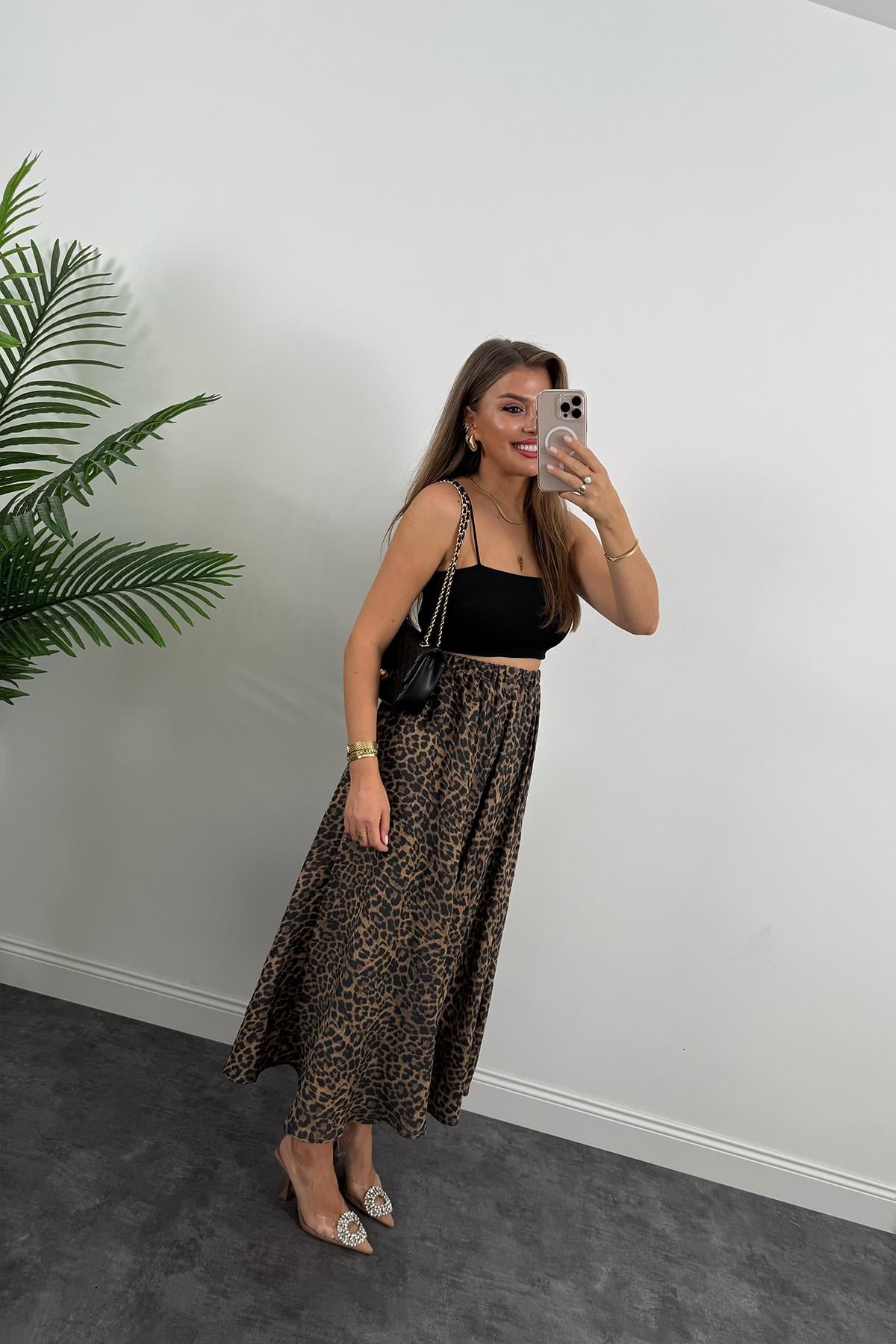 Perry Premium Seri Maxi Boy Leopar Tensel Etek