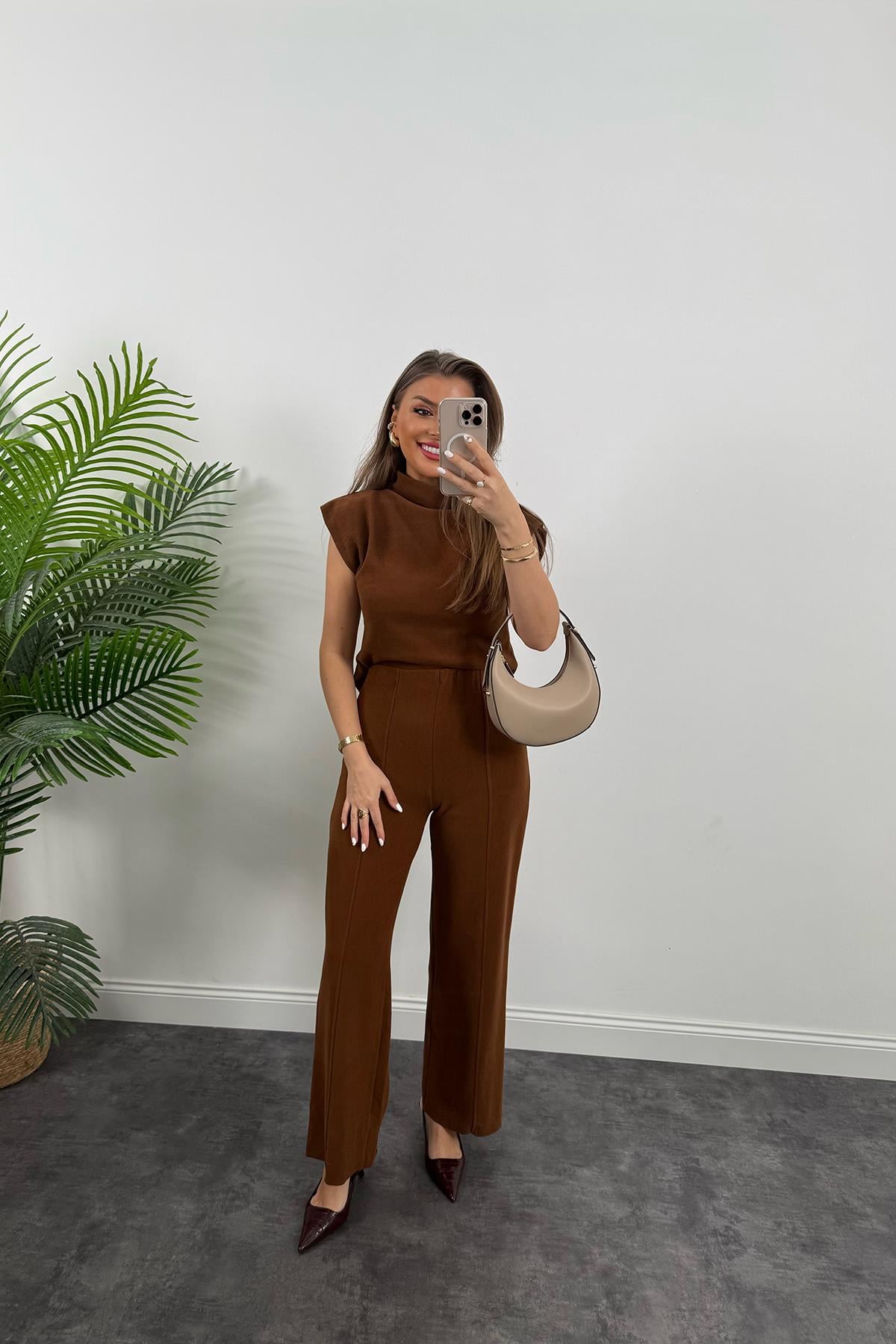 Premium Seri Dik Yaka Likralı Çelik Selanik Takım Taba