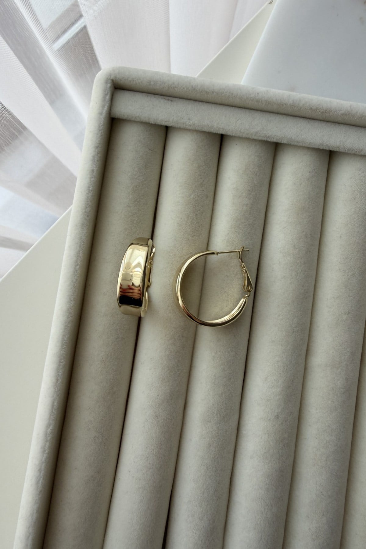 Xupıng Düz Plaka Halka Küpe