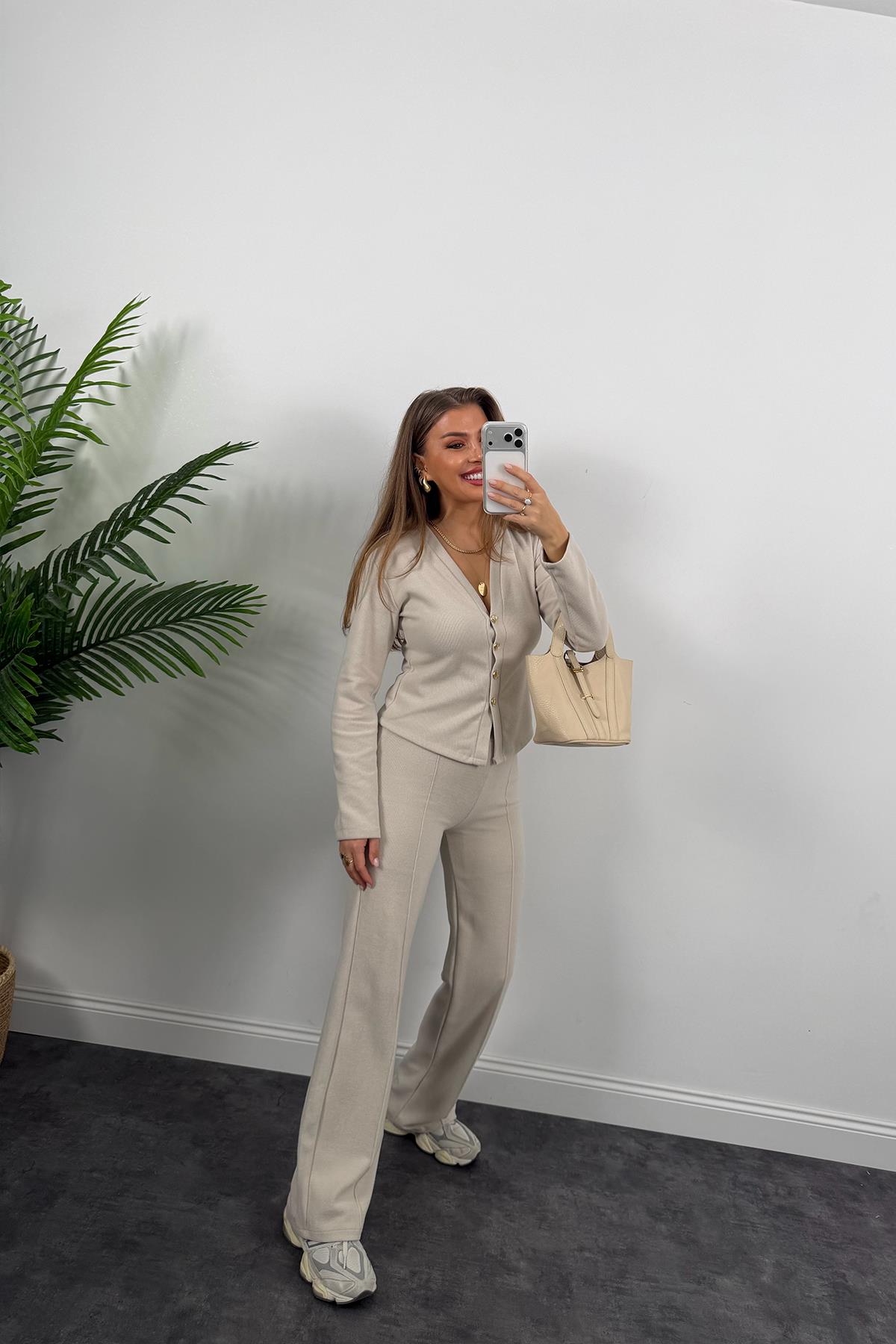 Zra Model Selanik Triko Yumoş Takım Taş