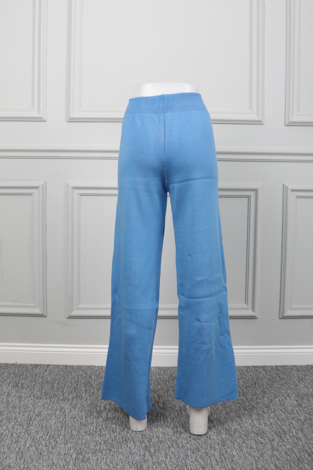 Kadın Mavi Bol Paça Pantolon