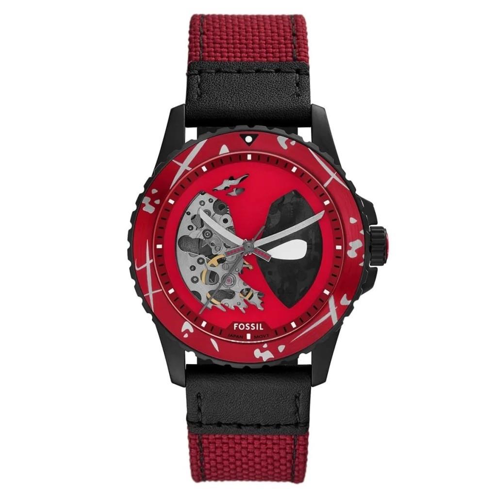 Fossil FLE1196SET Marvel x Fossil Limited Edition DEADPOOL Erkek Kol Saati