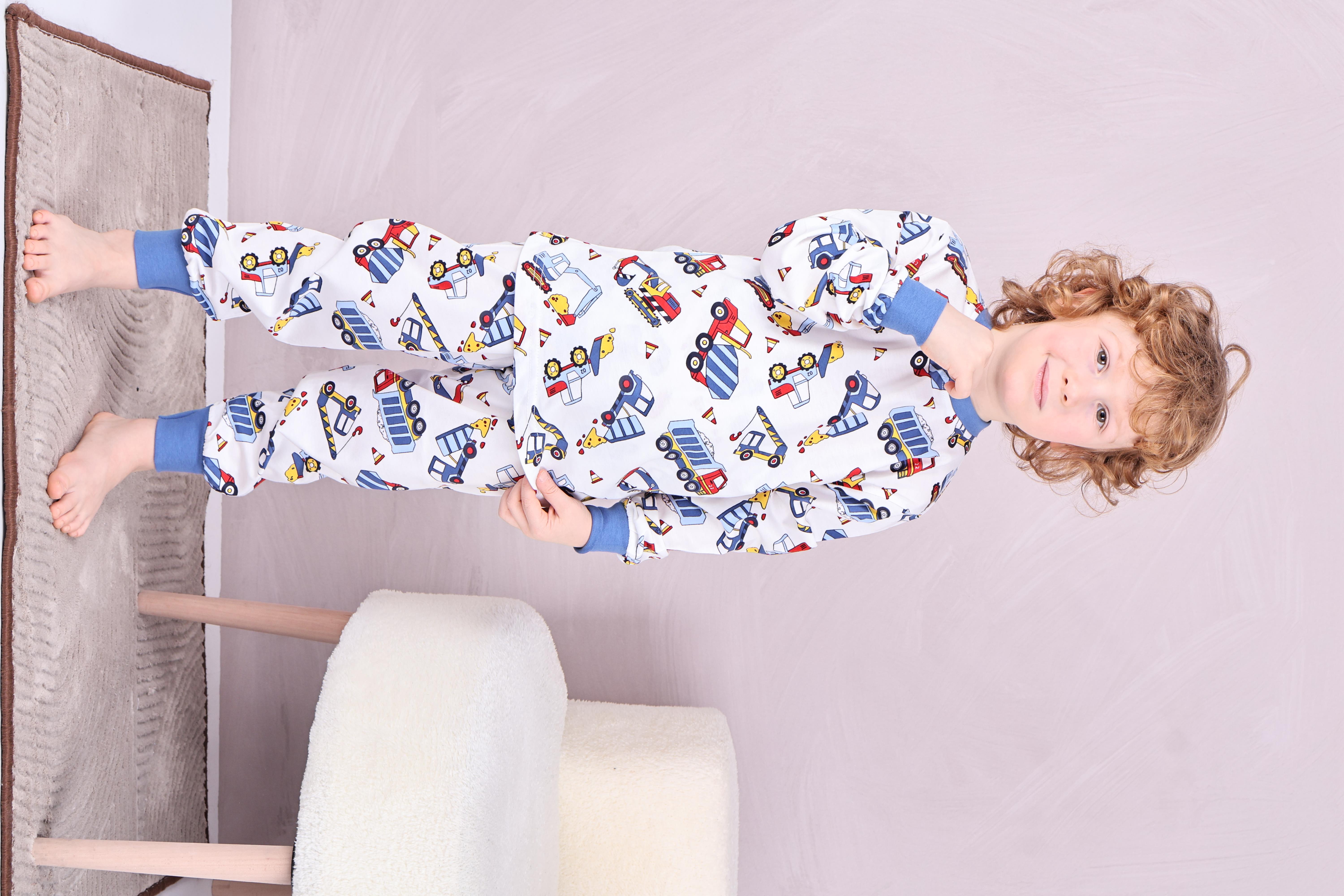 Erkek Çocuk/Bebek %100 Pamuk Pijama Takımı 1850-Lacivert