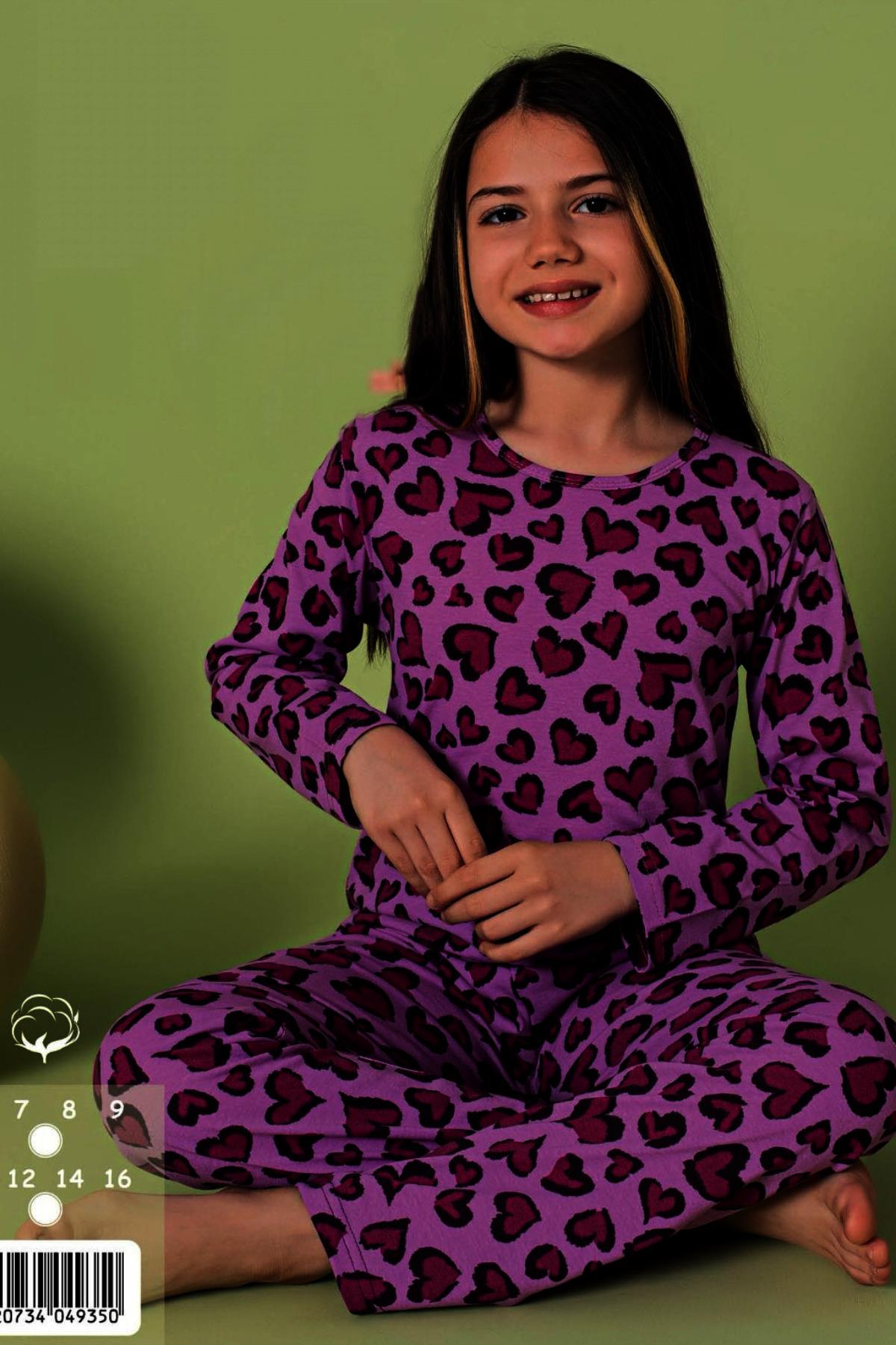 Yeni Model Kız Çocuk Pijama Takımı K059