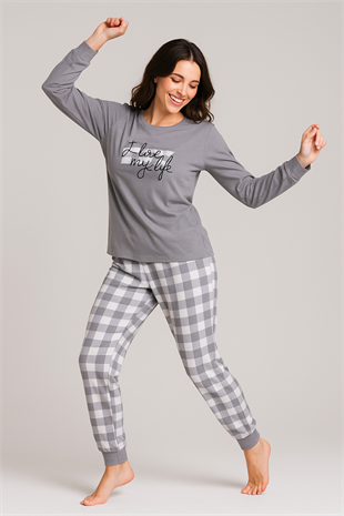 Kadın  Yumuşak Doku Termal Pijama Takımı 42050