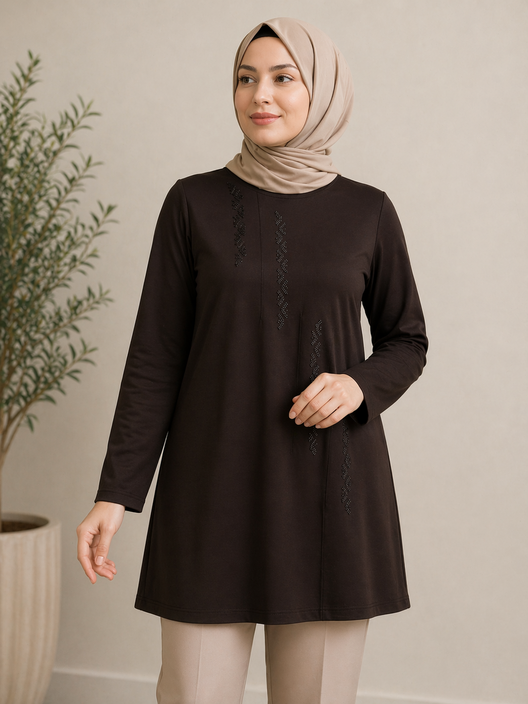 Orta Taş ve Üzeri Anne Penye Tunik 30643