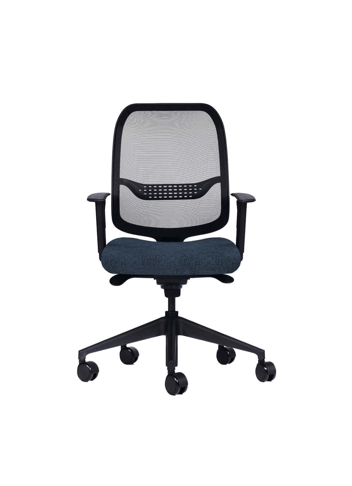 Swing Çalışma Koltuğu Hareketli Kolçaklı Siyah Ayaklı