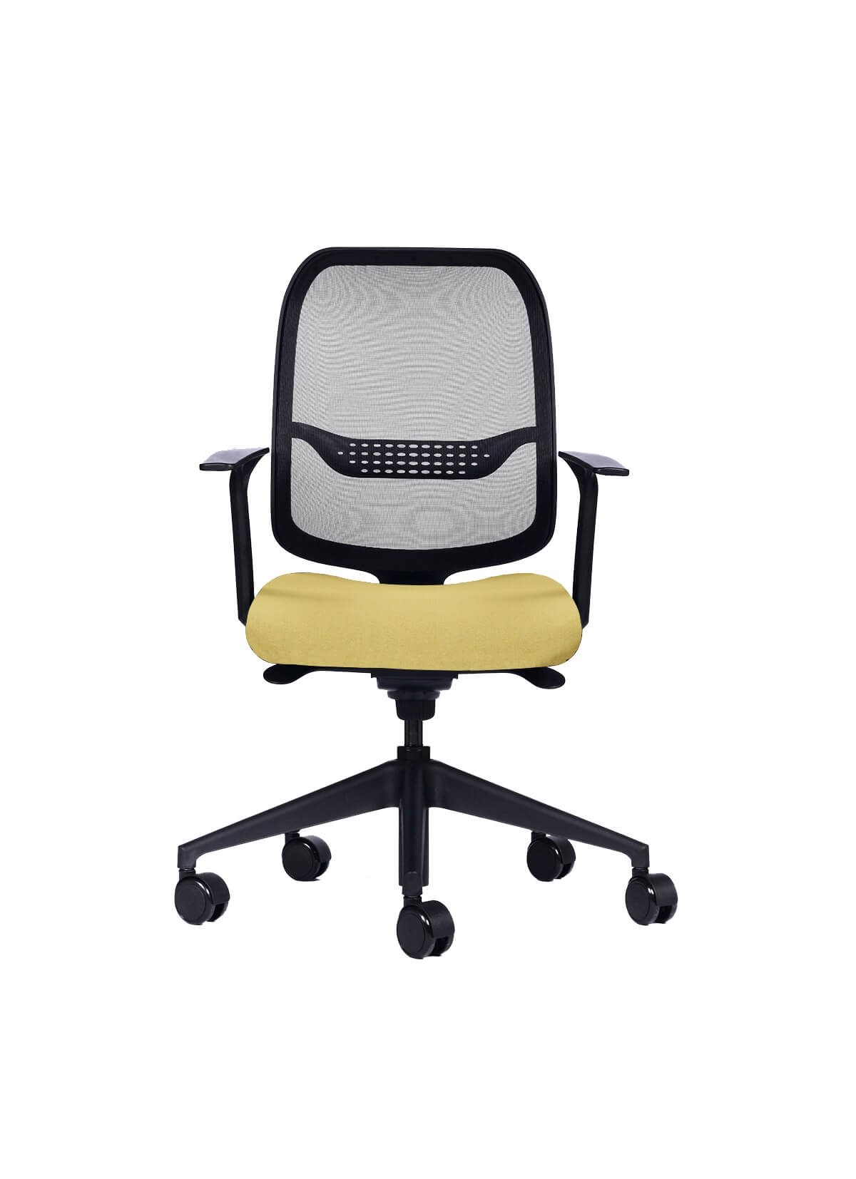 Swing Çalışma Koltuğu Sabit Kolçaklı Siyah Ayaklı