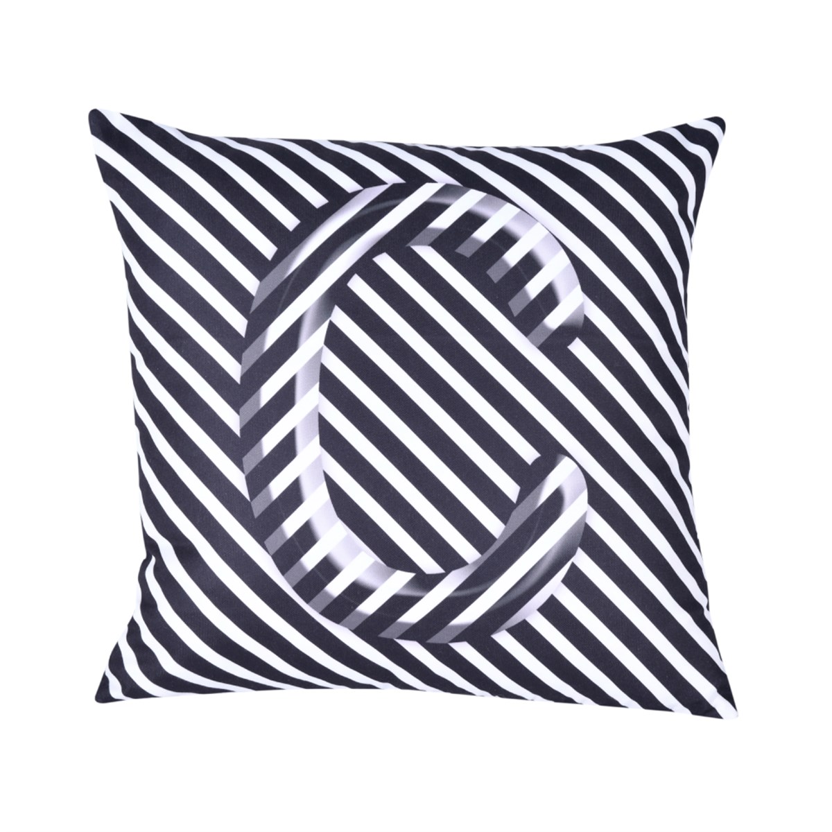 C Harfli Kırlent Çift Taraflı 45x45 cm